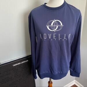 Lovello Elizabeth Navy Blue Logo Crewneck Sweatshirt Size M